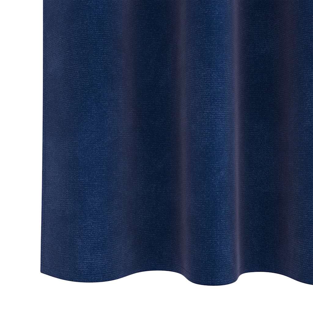 vidaXL Zasłony zaciemniające 2 pcs Ciemnoniebieski 140 x 245 cm