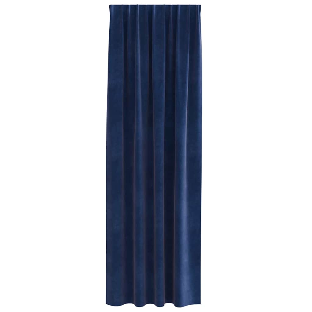 vidaXL Zasłony zaciemniające 2 pcs Ciemnoniebieski 140 x 245 cm