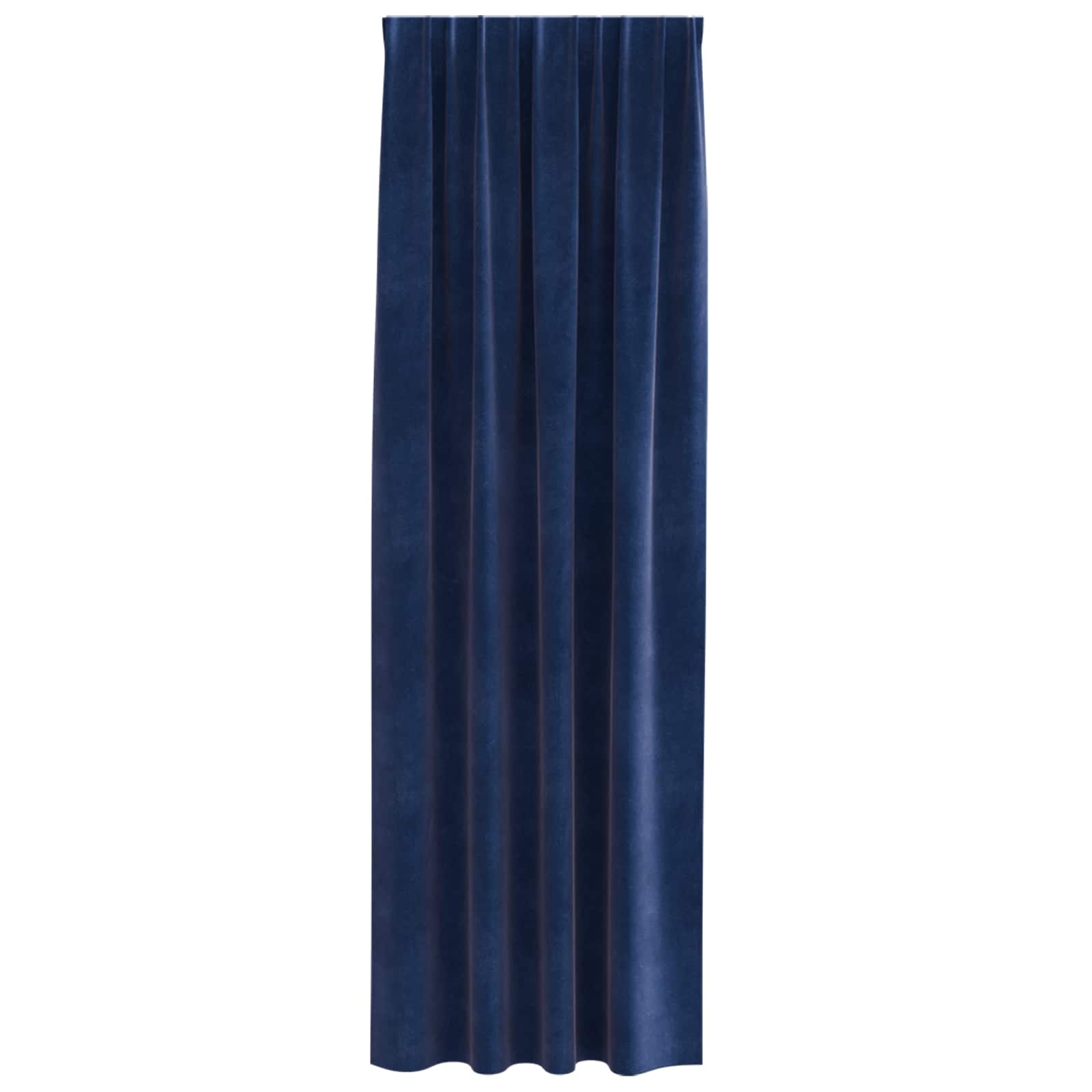 vidaXL Zasłony zaciemniające 2 pcs Ciemnoniebieski 140 x 260 cm