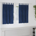 vidaXL Zasłony zaciemniające 2 pcs Ciemnoniebieski 140 x 140 cm