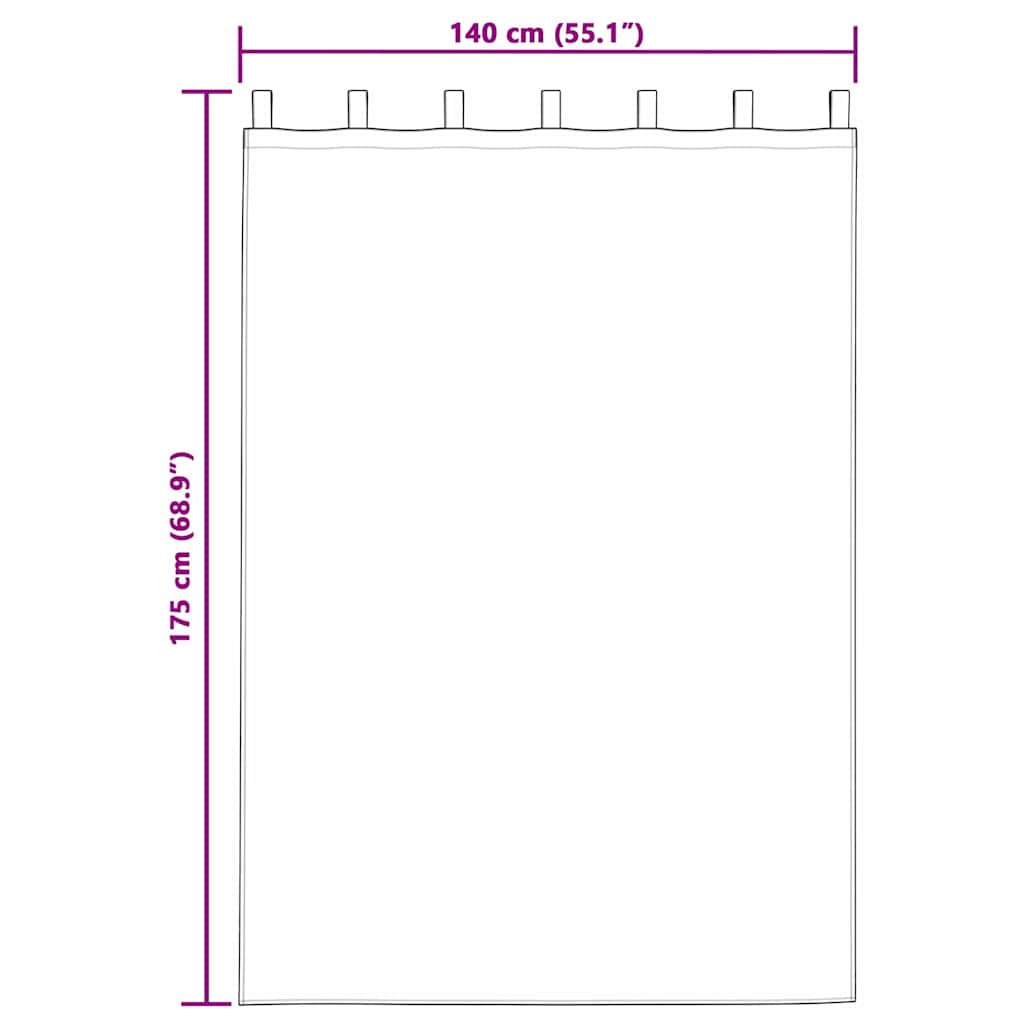 vidaXL Zasłony zaciemniające 2 pcs Ciemnoniebieski 140 x 175 cm