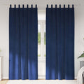 vidaXL Zasłony zaciemniające 2 pcs Ciemnoniebieski 140 x 245 cm