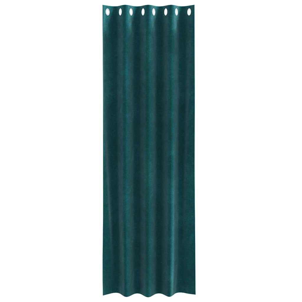 vidaXL Zasłony zaciemniające 2 pcs Ciemna zieleń 140 x 225 cm Aksamit