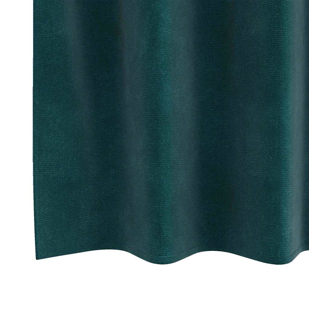vidaXL Zasłony zaciemniające 2 pcs Ciemna zieleń 140 x 260 cm Aksamit