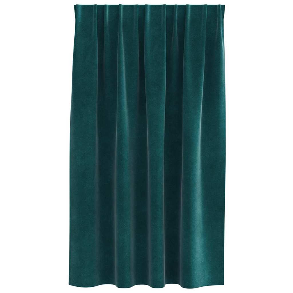 vidaXL Zasłony zaciemniające 2 pcs Ciemna zieleń 140 x 140 cm Aksamit