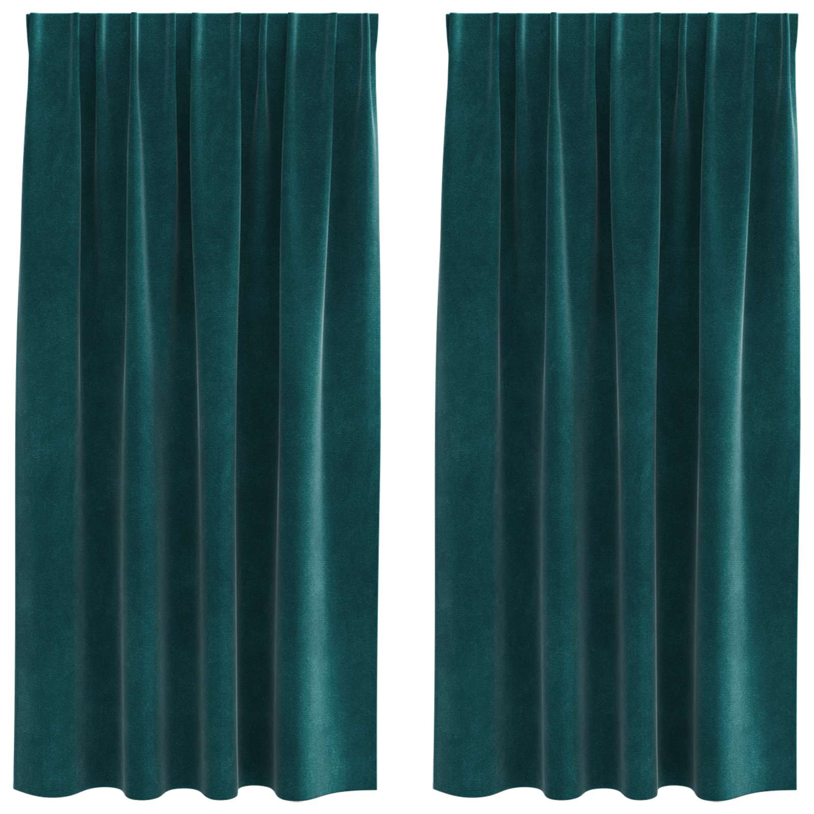 vidaXL Zasłony zaciemniające 2 pcs Ciemna zieleń 140 x 175 cm Aksamit