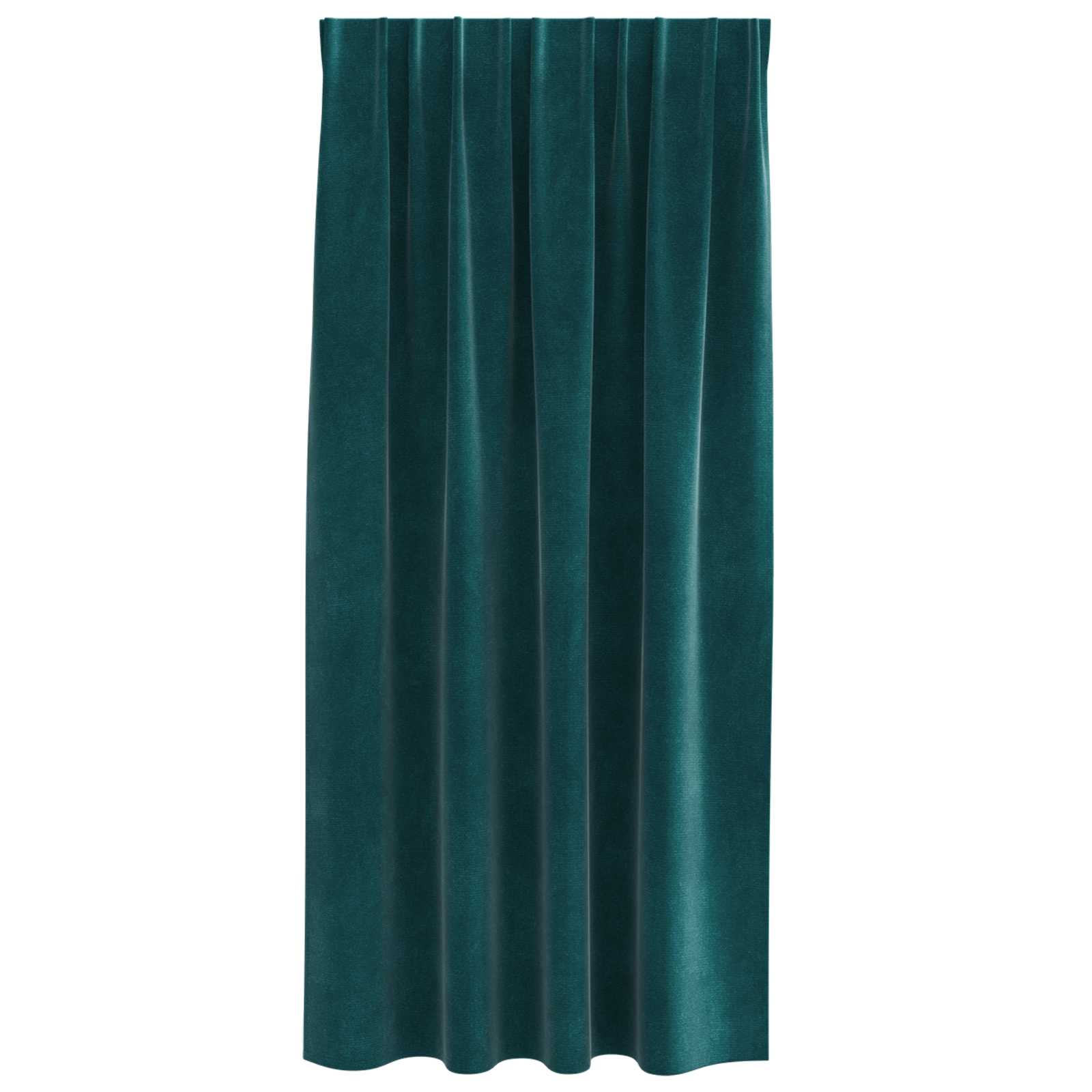 vidaXL Zasłony zaciemniające 2 pcs Ciemna zieleń 140 x 175 cm Aksamit