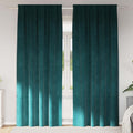 vidaXL Zasłony zaciemniające 2 pcs Ciemna zieleń 140 x 260 cm Aksamit