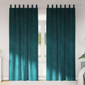 vidaXL Zasłony zaciemniające 2 pcs Ciemna zieleń 140 x 245 cm Aksamit