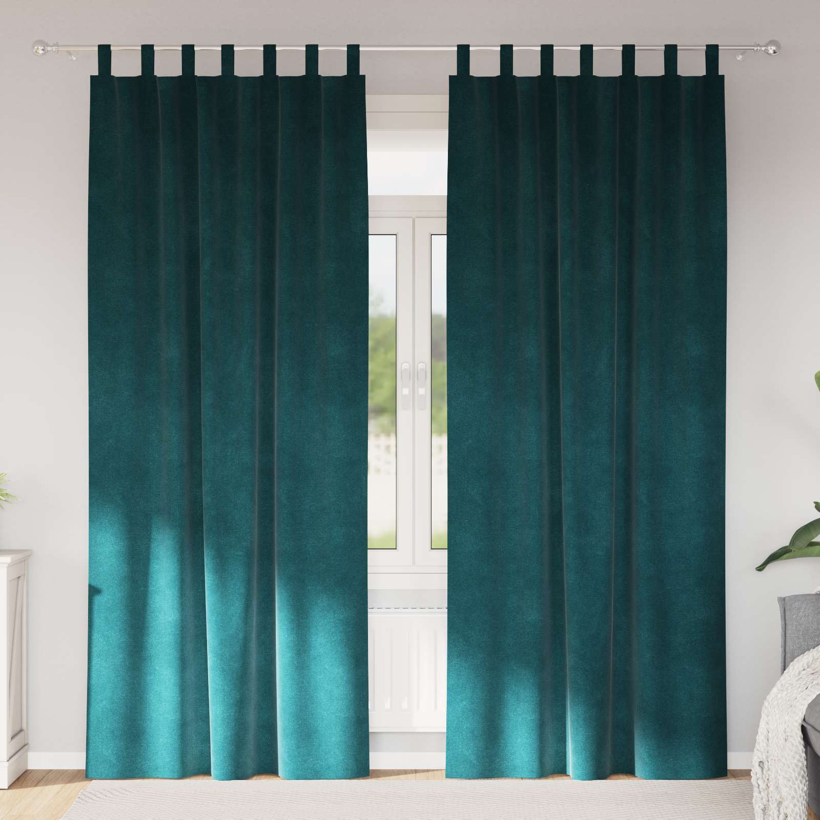 vidaXL Zasłony zaciemniające 2 pcs Ciemna zieleń 140 x 245 cm Aksamit