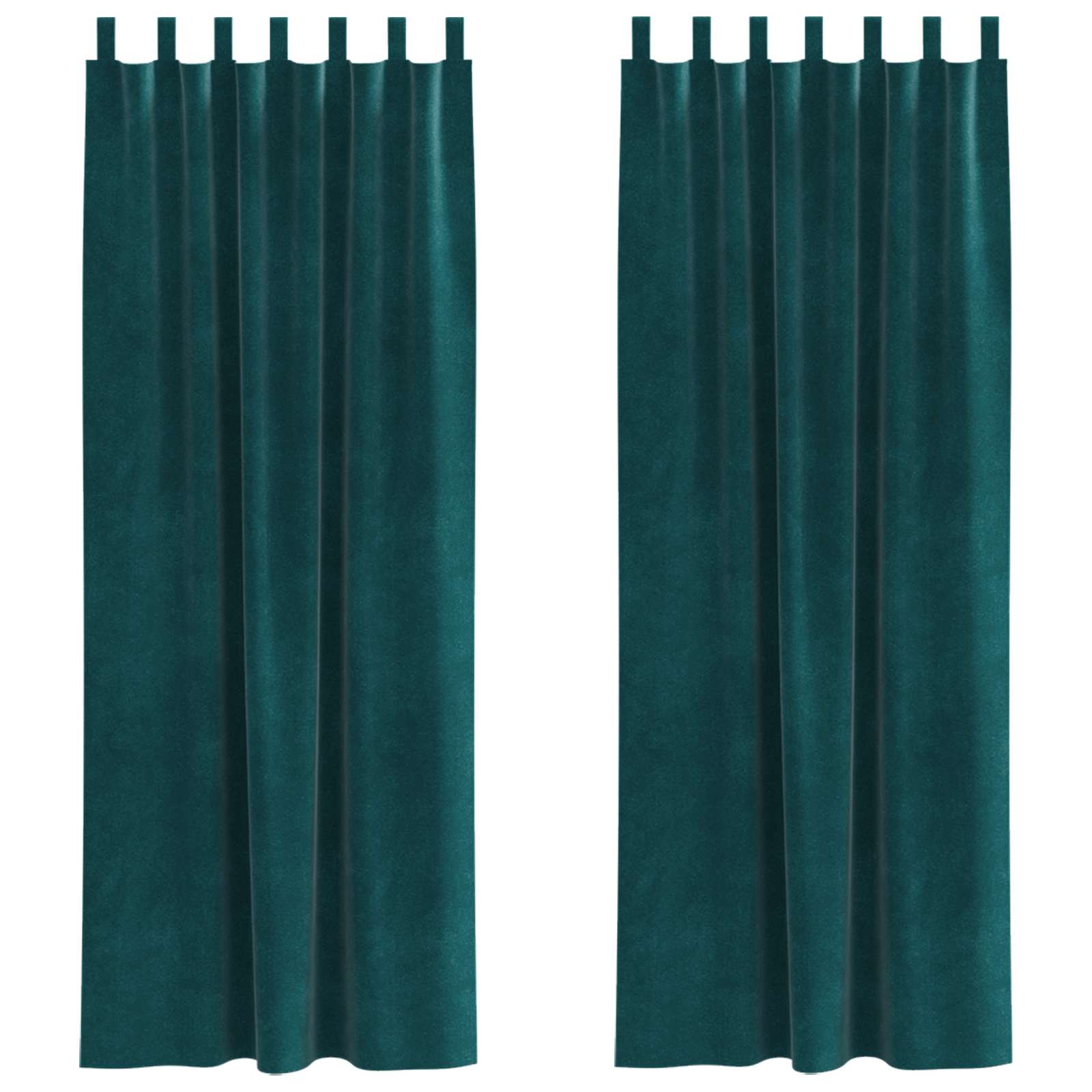 vidaXL Zasłony zaciemniające 2 pcs Ciemna zieleń 140 x 245 cm Aksamit