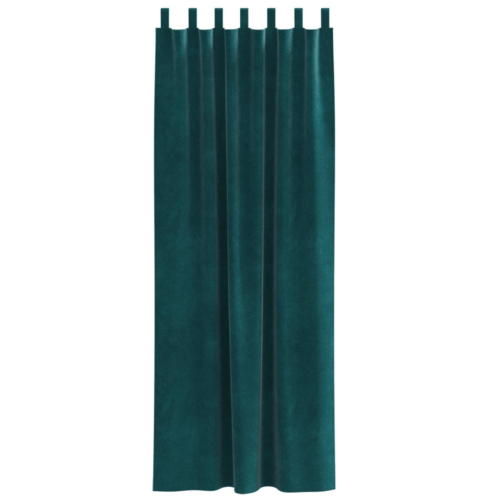 vidaXL Zasłony zaciemniające 2 pcs Ciemna zieleń 140 x 245 cm Aksamit