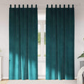 vidaXL Zasłony zaciemniające 2 pcs Ciemna zieleń 140 x 260 cm Aksamit
