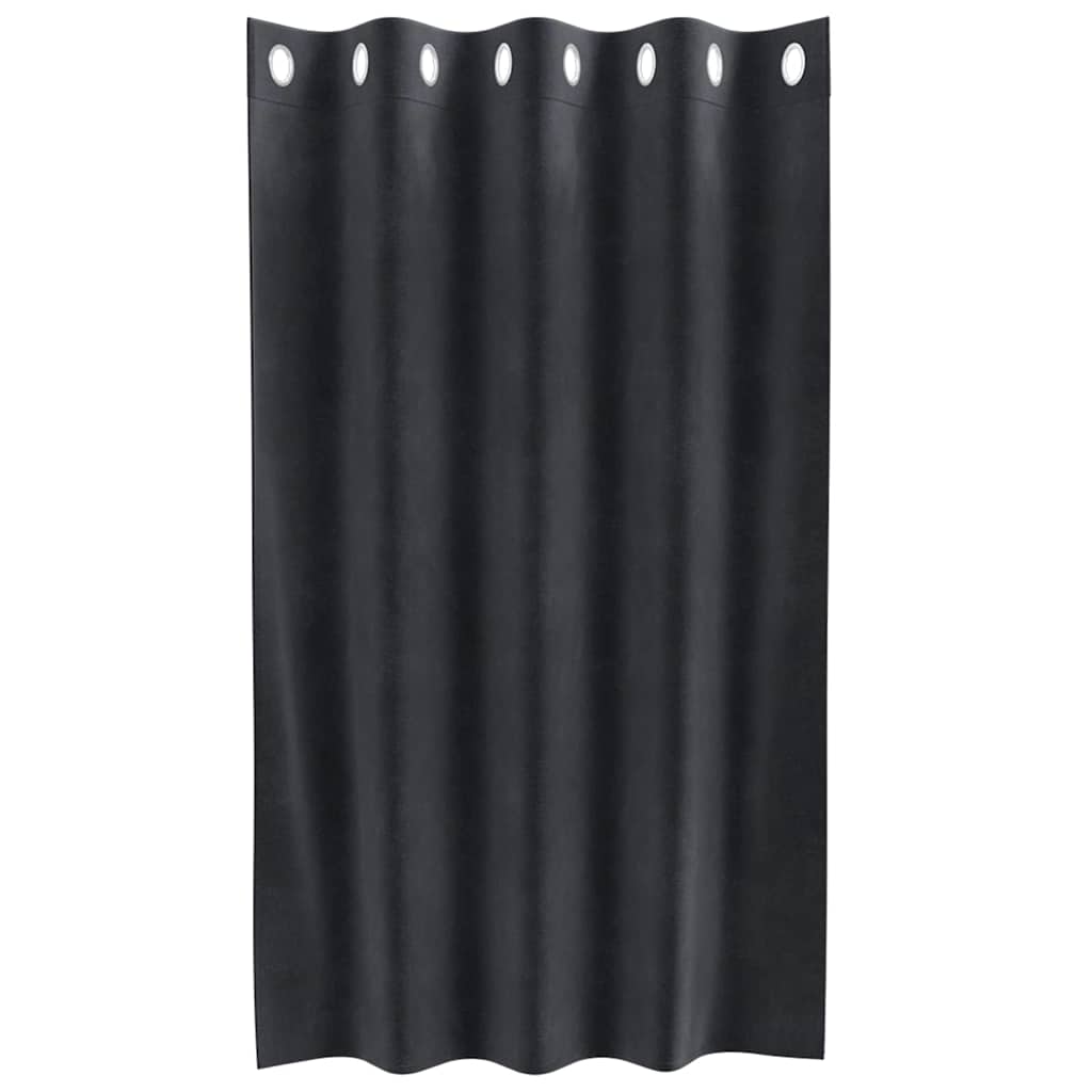 vidaXL Zasłony zaciemniające 2 pcs Ciemnoszary 140 x 140 cm Aksamit