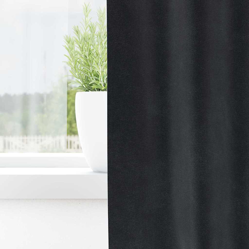 vidaXL Zasłony zaciemniające 2 pcs Ciemnoszary 140 x 175 cm Aksamit