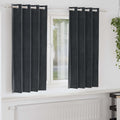 vidaXL Zasłony zaciemniające 2 pcs Ciemnoszary 140 x 175 cm Aksamit