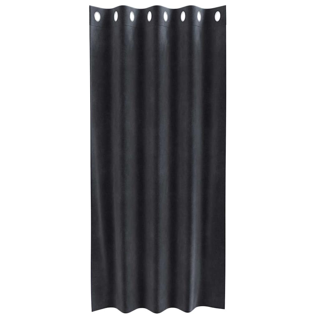 vidaXL Zasłony zaciemniające 2 pcs Ciemnoszary 140 x 175 cm Aksamit