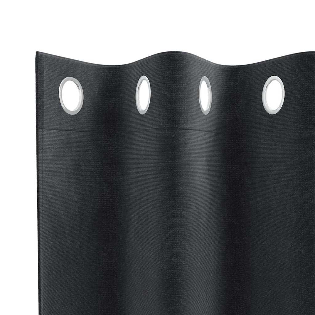 vidaXL Zasłony zaciemniające 2 pcs Ciemnoszary 140 x 225 cm Aksamit