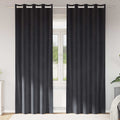 vidaXL Zasłony zaciemniające 2 pcs Ciemnoszary 140 x 245 cm Aksamit