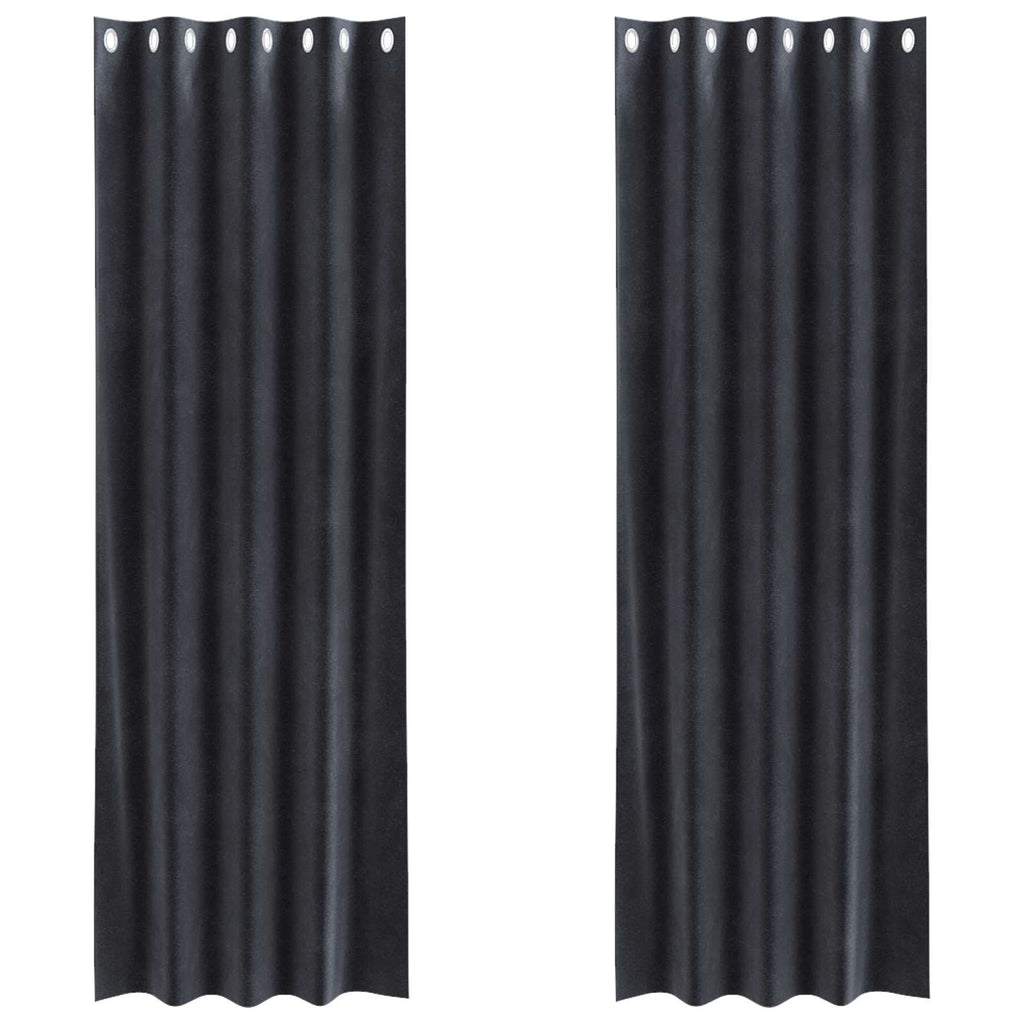 vidaXL Zasłony zaciemniające 2 pcs Ciemnoszary 140 x 245 cm Aksamit
