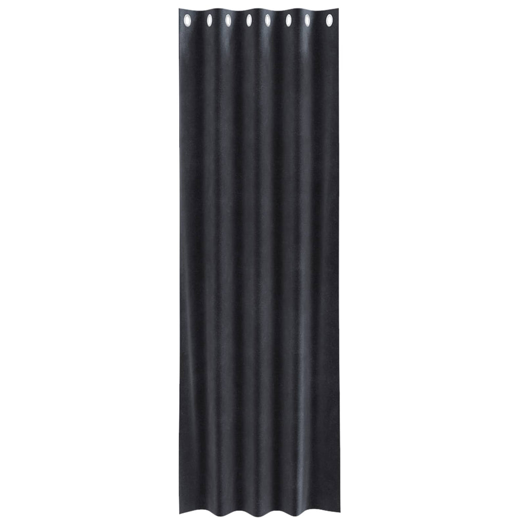 vidaXL Zasłony zaciemniające 2 pcs Ciemnoszary 140 x 245 cm Aksamit