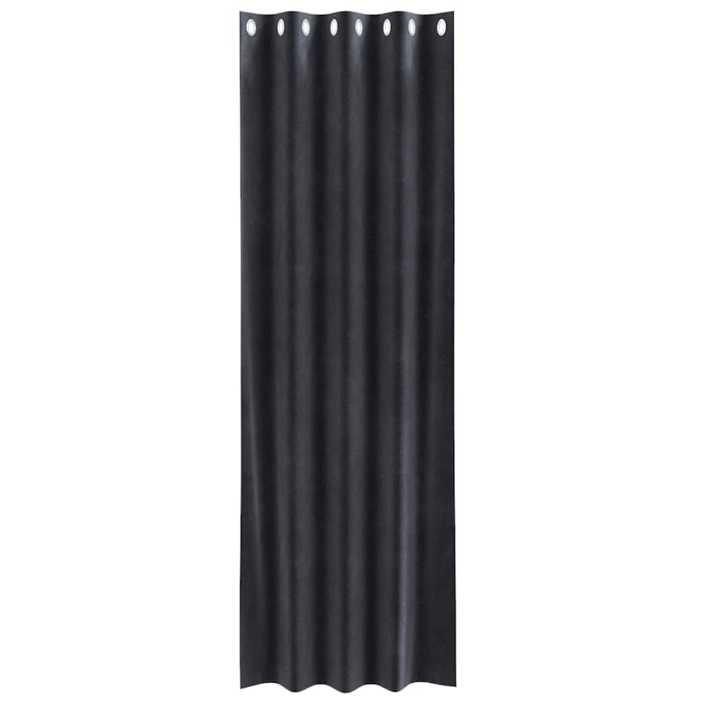 vidaXL Zasłony zaciemniające 2 pcs Ciemnoszary 140 x 260 cm Aksamit