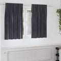 vidaXL Zasłony zaciemniające 2 pcs Ciemnoszary 140 x 140 cm Aksamit