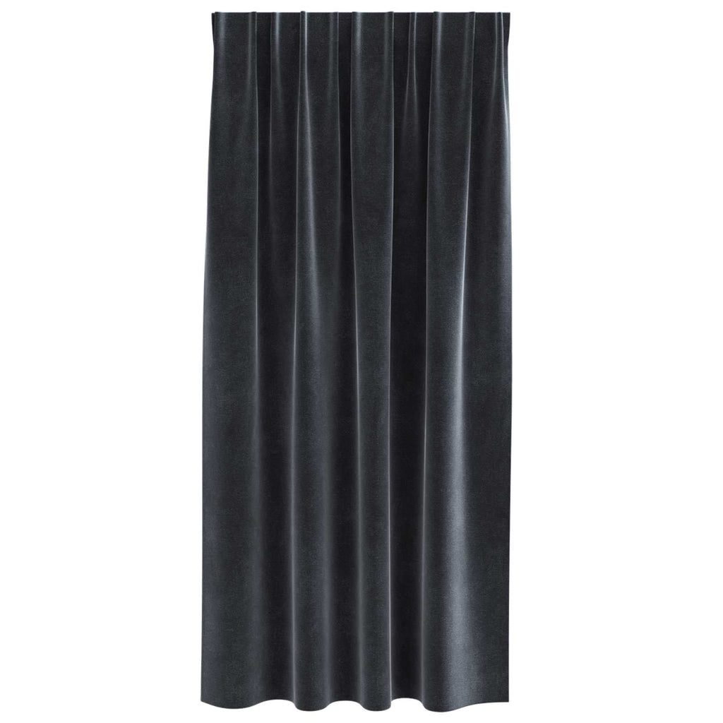 vidaXL Zasłony zaciemniające 2 pcs Ciemnoszary 140 x 175 cm Aksamit