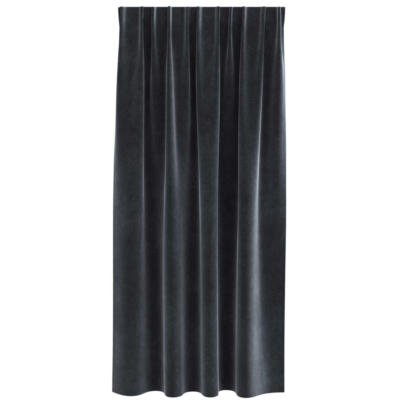 vidaXL Zasłony zaciemniające 2 pcs Ciemnoszary 140 x 175 cm Aksamit