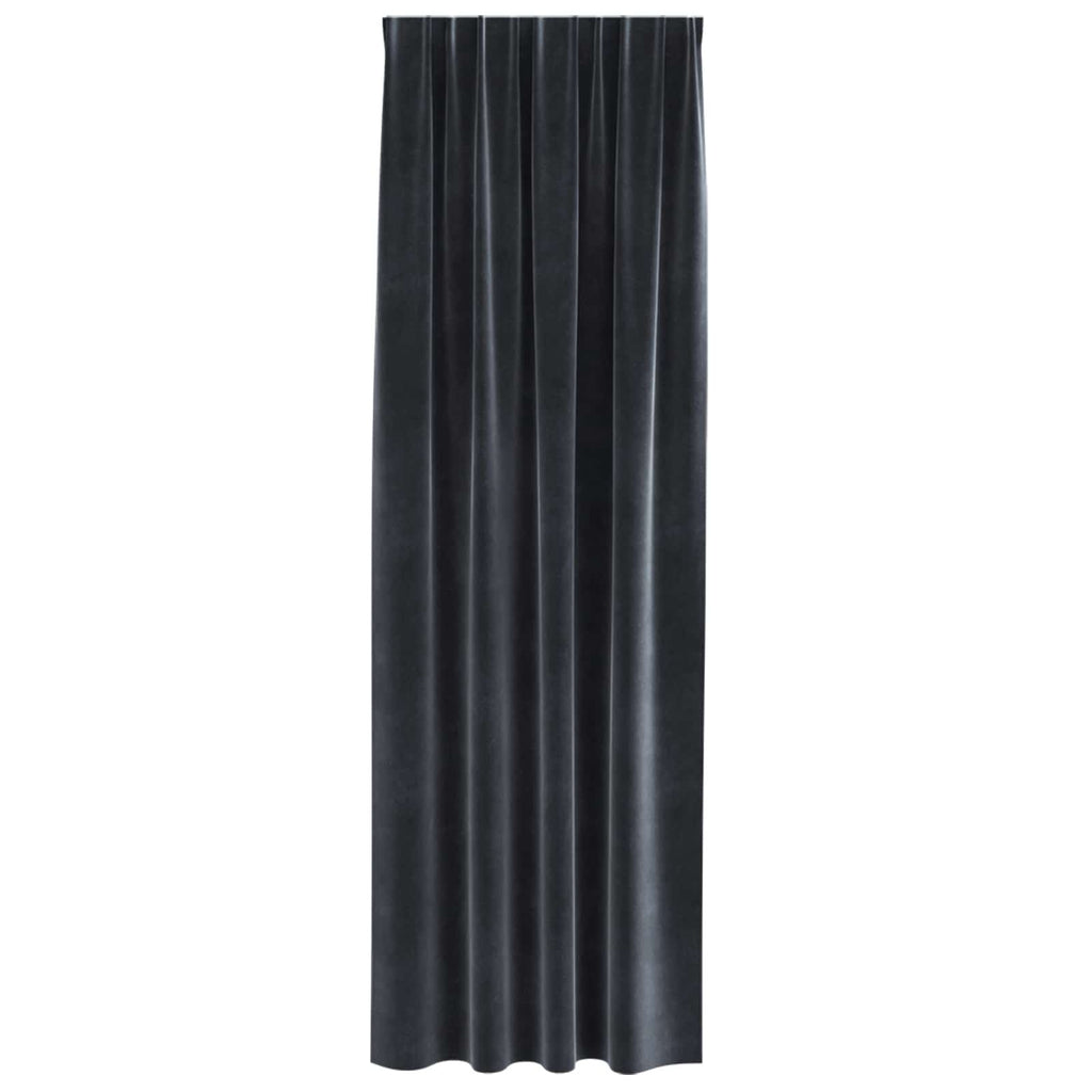 vidaXL Zasłony zaciemniające 2 pcs Ciemnoszary 140 x 225 cm Aksamit
