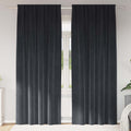 vidaXL Zasłony zaciemniające 2 pcs Ciemnoszary 140 x 260 cm Aksamit