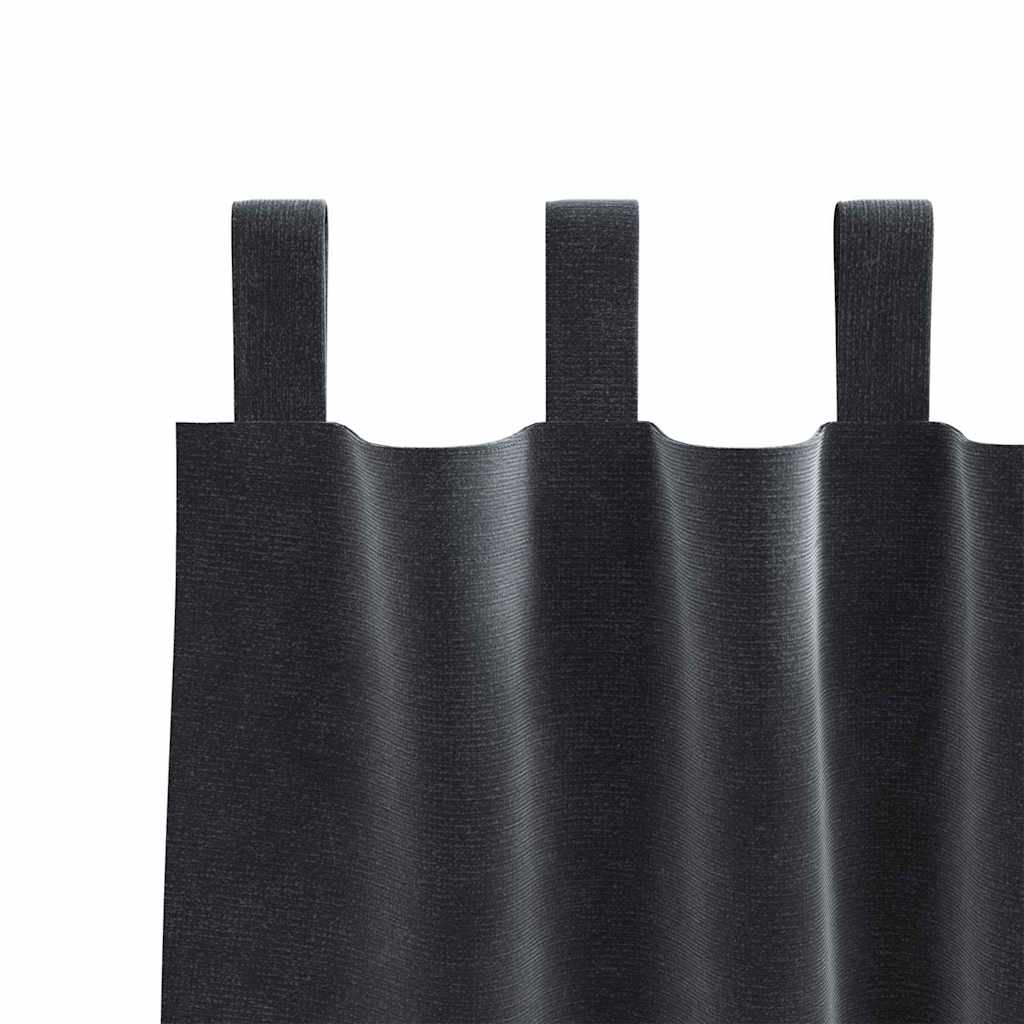 vidaXL Zasłony zaciemniające 2 pcs Ciemnoszary 140 x 140 cm Aksamit