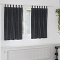 vidaXL Zasłony zaciemniające 2 pcs Ciemnoszary 140 x 140 cm Aksamit