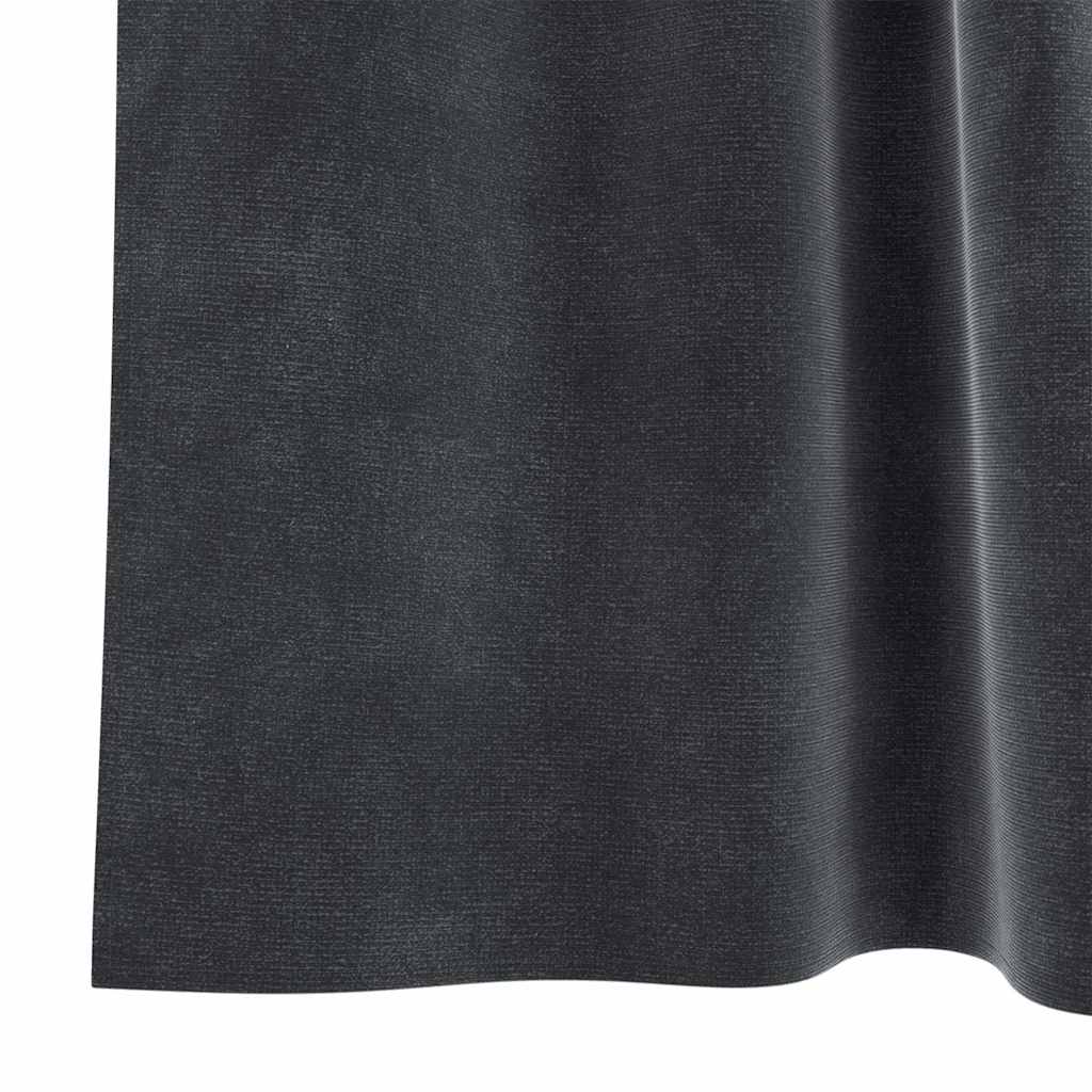 vidaXL Zasłony zaciemniające 2 pcs Ciemnoszary 140 x 260 cm Aksamit