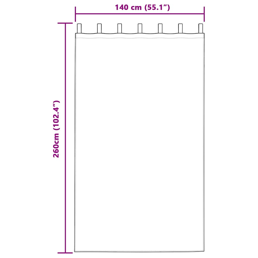 vidaXL Zasłony zaciemniające 2 pcs Ciemnoszary 140 x 260 cm Aksamit