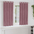 vidaXL Zasłony zaciemniające 2 pcs Ciemny Róż 140 x 175 cm Aksamit