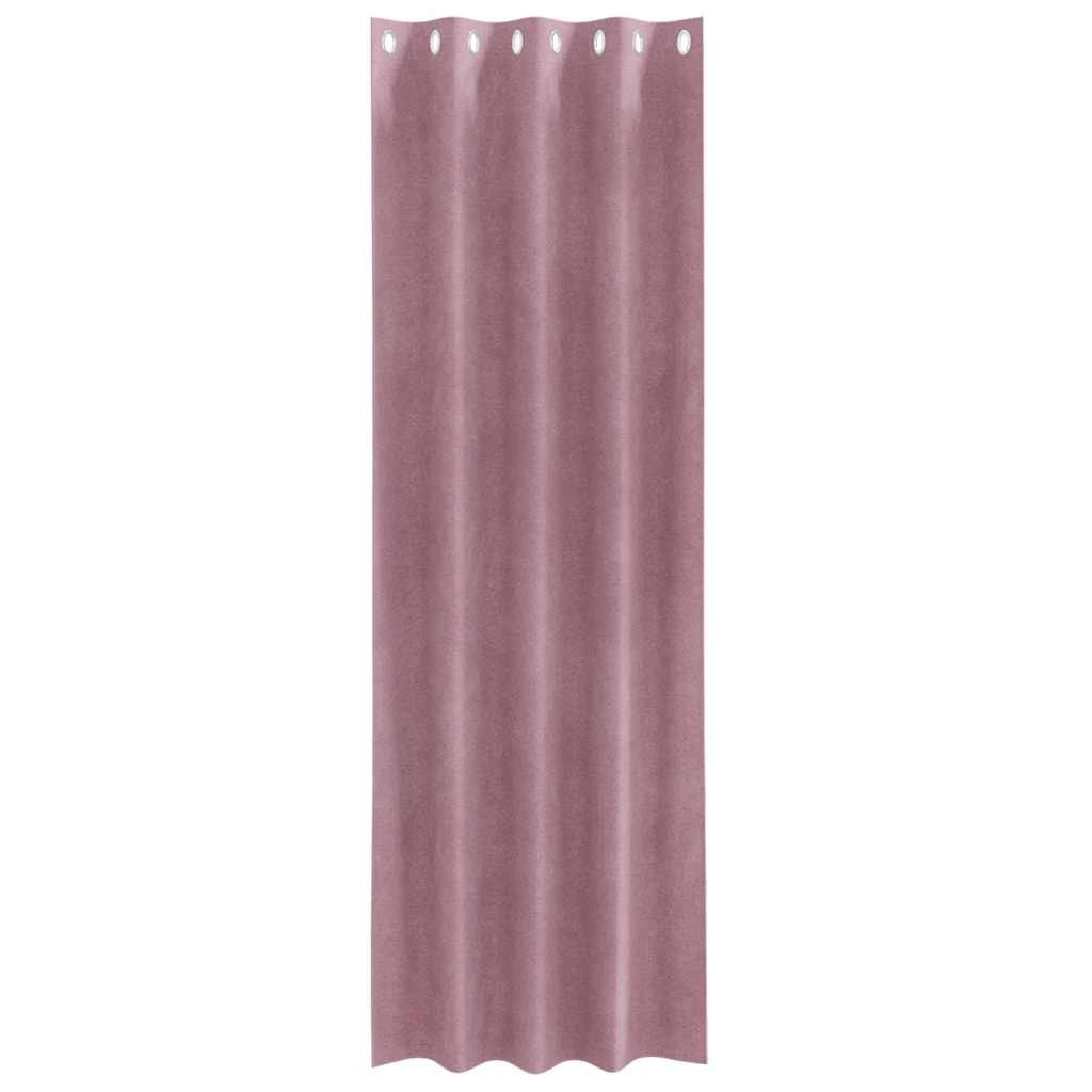 vidaXL Zasłony zaciemniające 2 pcs Ciemny Róż 140 x 225 cm Aksamit