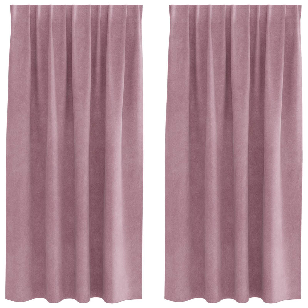 vidaXL Zasłony zaciemniające 2 pcs Ciemny Róż 140 x 175 cm Aksamit