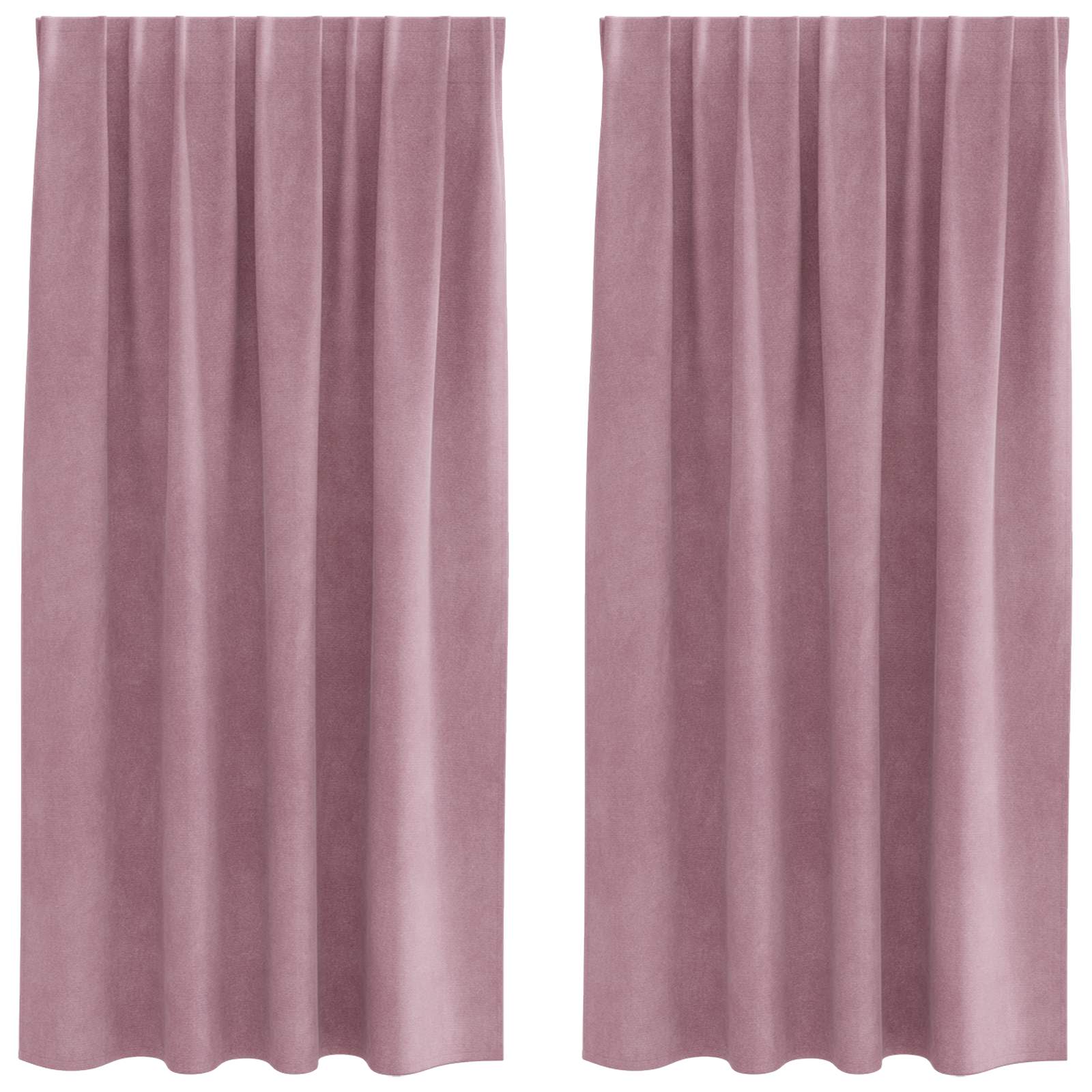 vidaXL Zasłony zaciemniające 2 pcs Ciemny Róż 140 x 175 cm Aksamit