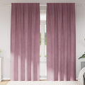 vidaXL Zasłony zaciemniające 2 pcs Ciemny Róż 140 x 245 cm Aksamit