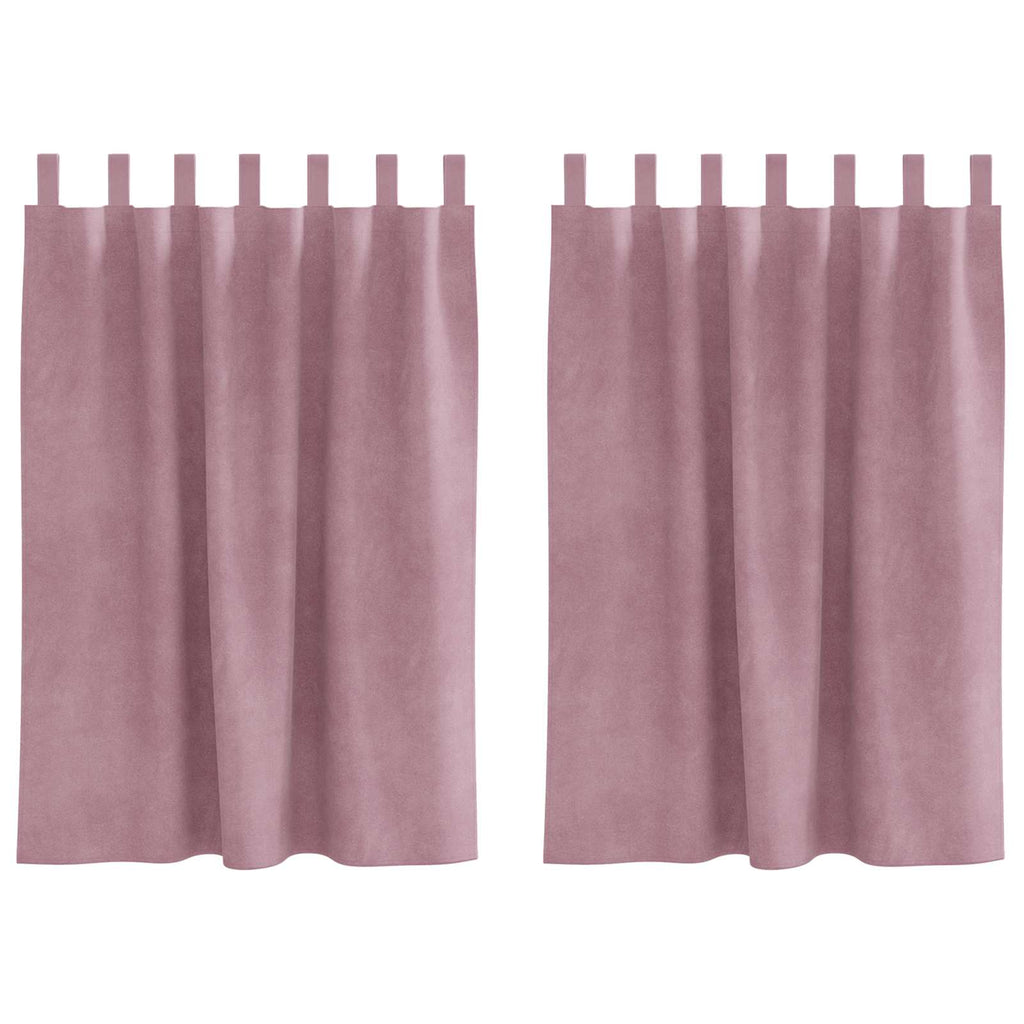 vidaXL Zasłony zaciemniające 2 pcs Ciemny Róż 140 x 140 cm Aksamit