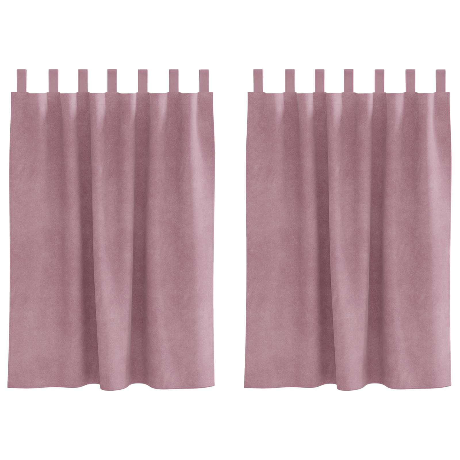 vidaXL Zasłony zaciemniające 2 pcs Ciemny Róż 140 x 140 cm Aksamit