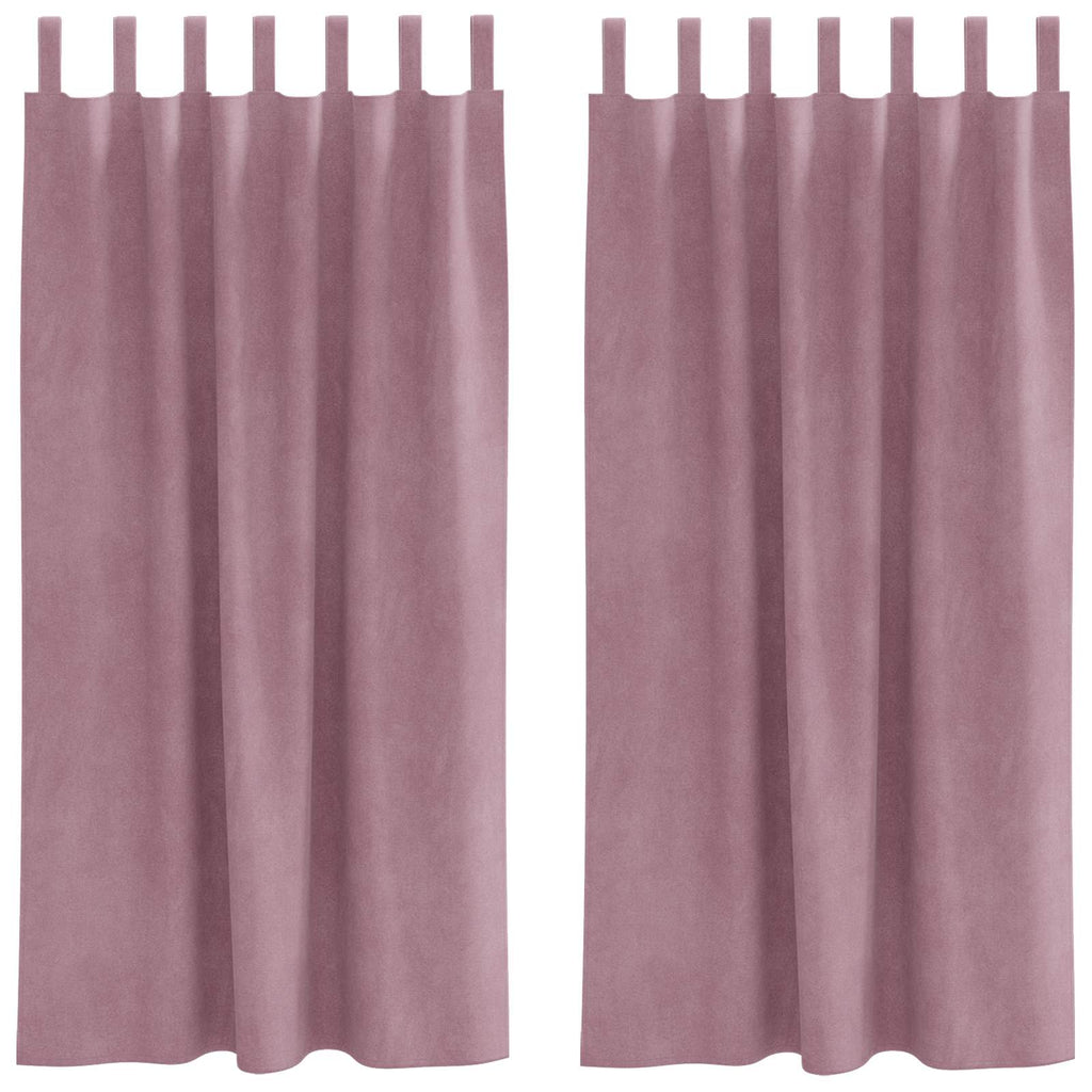 vidaXL Zasłony zaciemniające 2 pcs Ciemny Róż 140 x 175 cm Aksamit