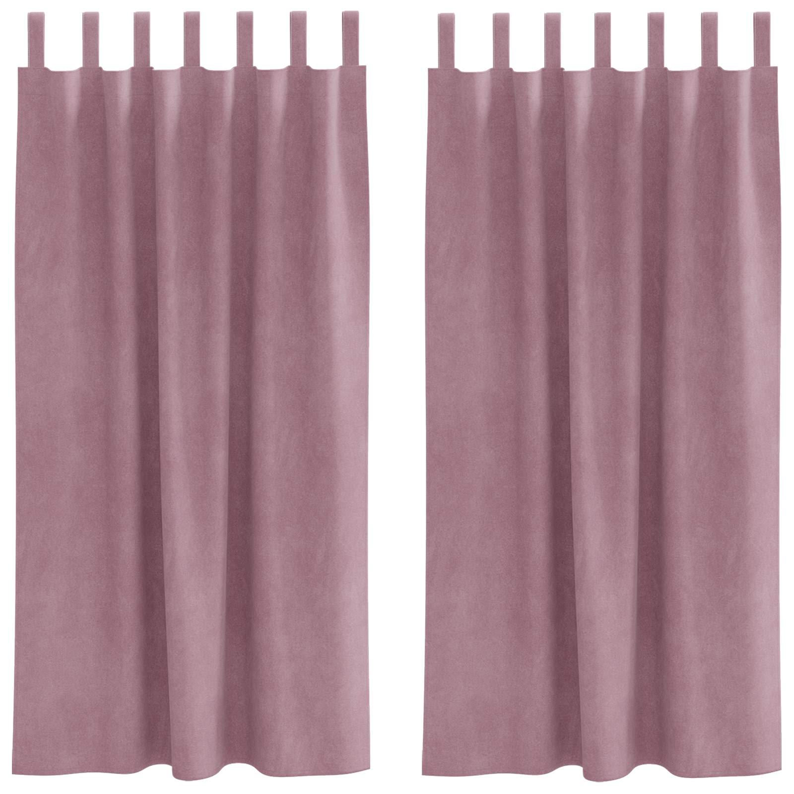 vidaXL Zasłony zaciemniające 2 pcs Ciemny Róż 140 x 175 cm Aksamit