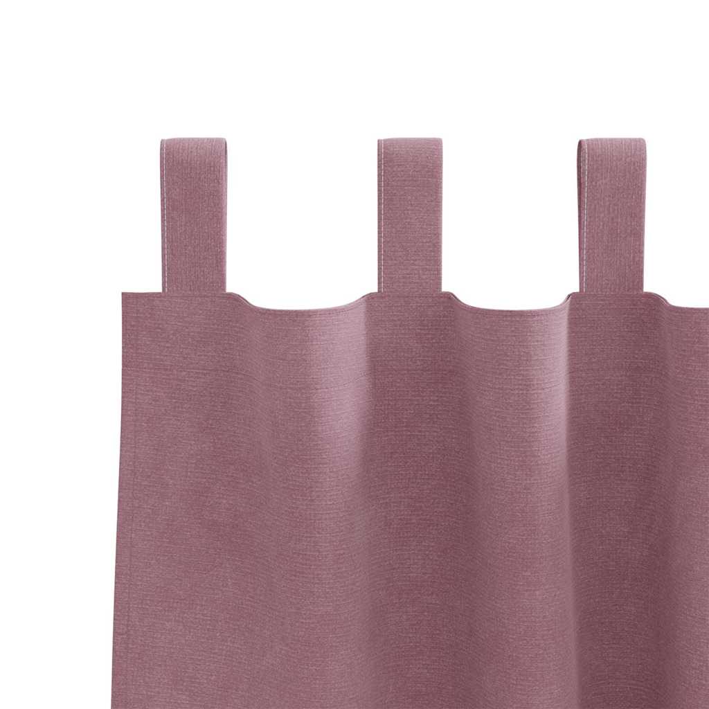 vidaXL Zasłony zaciemniające 2 pcs Ciemny Róż 140 x 245 cm Aksamit