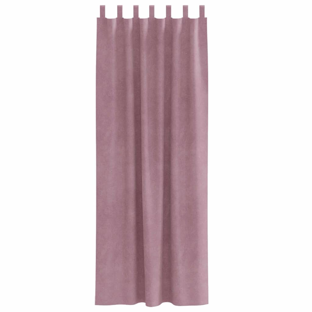 vidaXL Zasłony zaciemniające 2 pcs Ciemny Róż 140 x 260 cm Aksamit