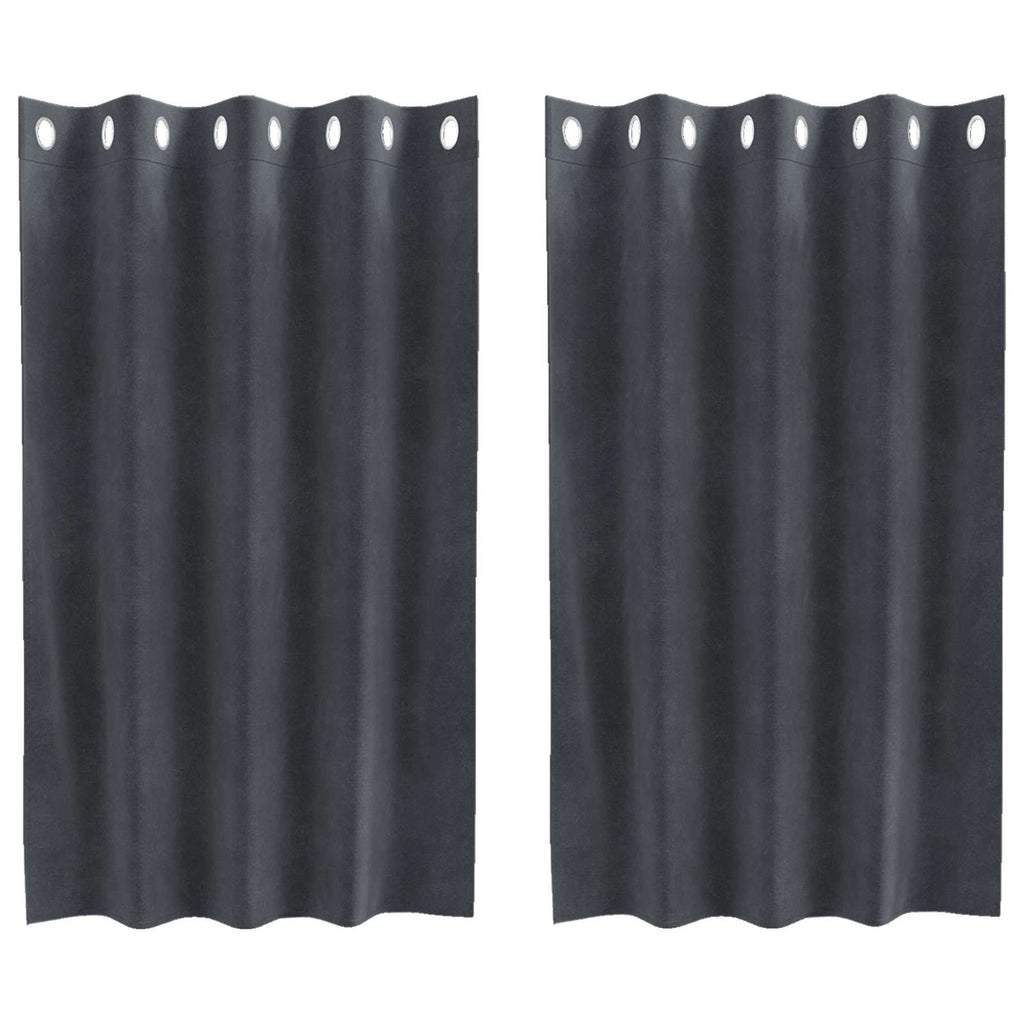 vidaXL Zasłony zaciemniające 2 szt. Jasnoszary 140 x 140 cm Aksamit
