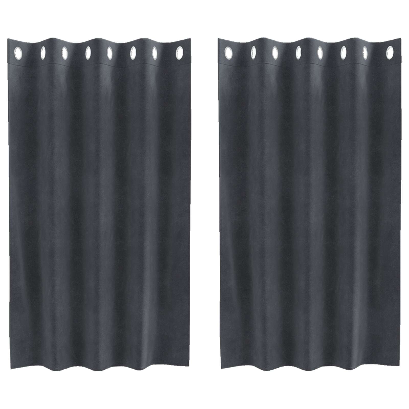 vidaXL Zasłony zaciemniające 2 szt. Jasnoszary 140 x 140 cm Aksamit