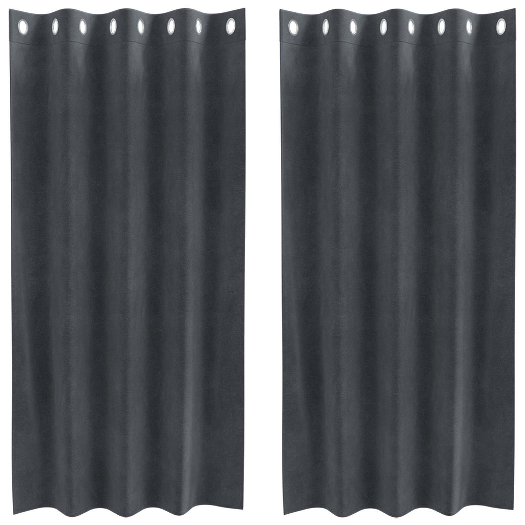 vidaXL Zasłony zaciemniające 2 pcs Jasnoszary 140 x 175 cm Aksamit
