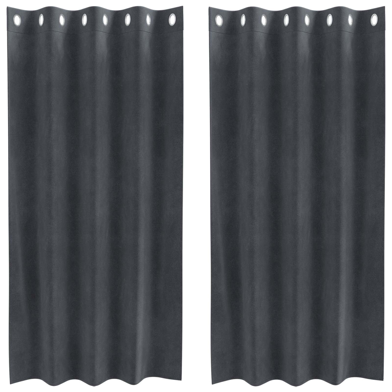 vidaXL Zasłony zaciemniające 2 pcs Jasnoszary 140 x 175 cm Aksamit